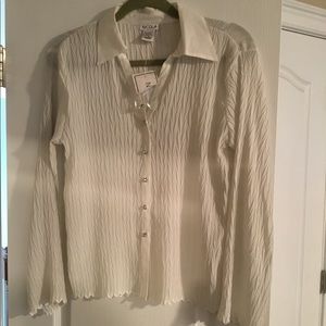 Long sleeve button up blouse 100 % Polyester